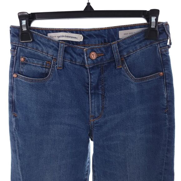 Pilcro and the Letterpress High Rise Flare Jeans Women's 25 Raw Hem OB712176 - Picture 3 of 8